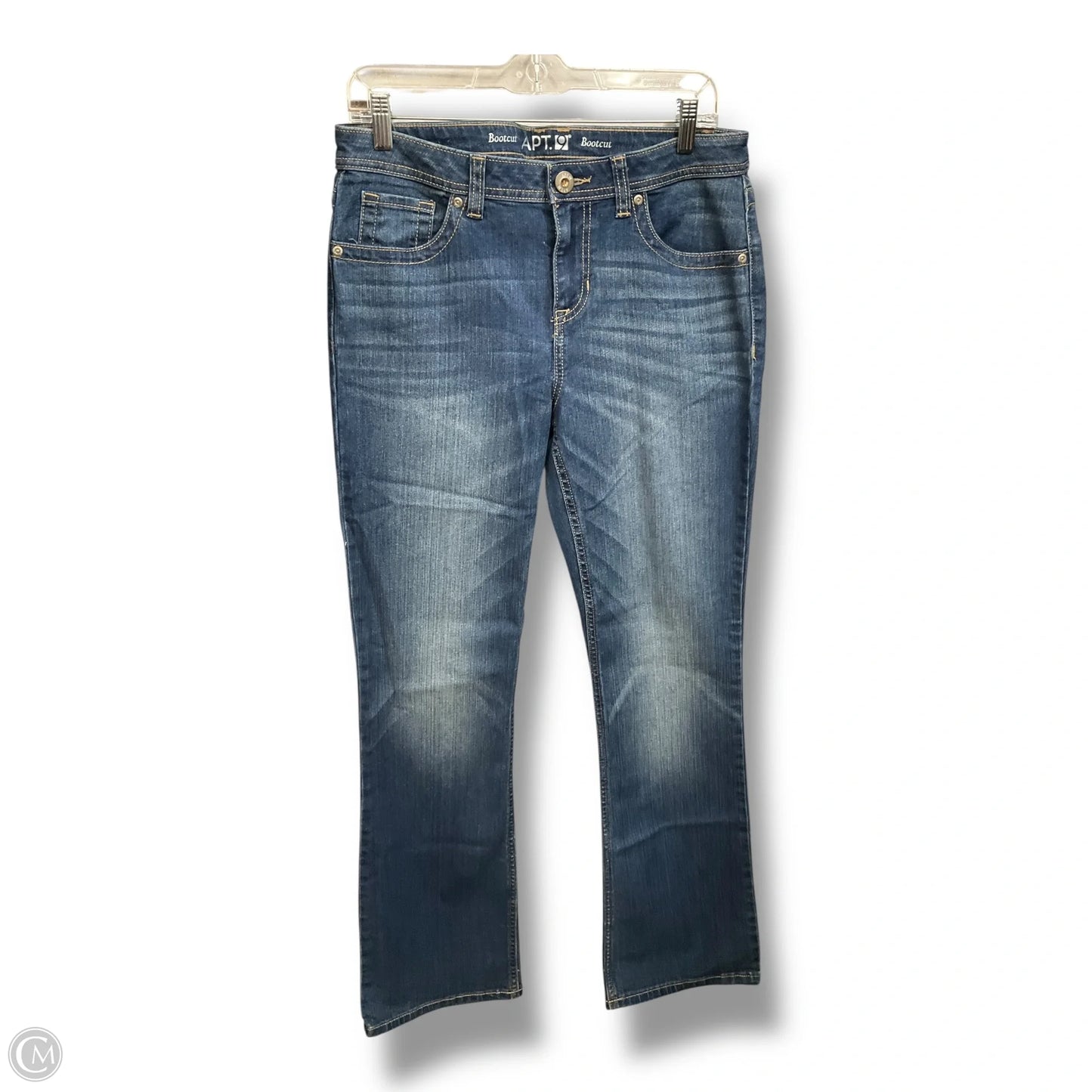Jeans Boot Cut By Apt 9 In Blue Denim, Size: 10