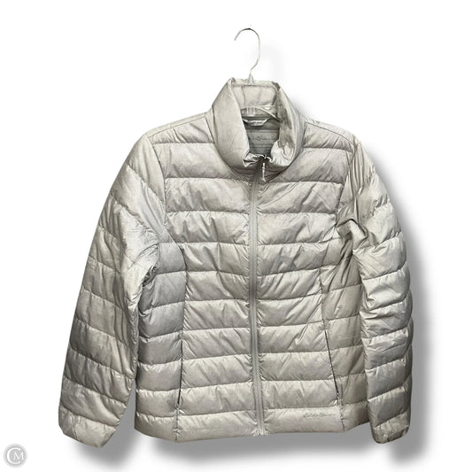Coat Puffer & Quilted By Eddie Bauer In Grey, Size: L