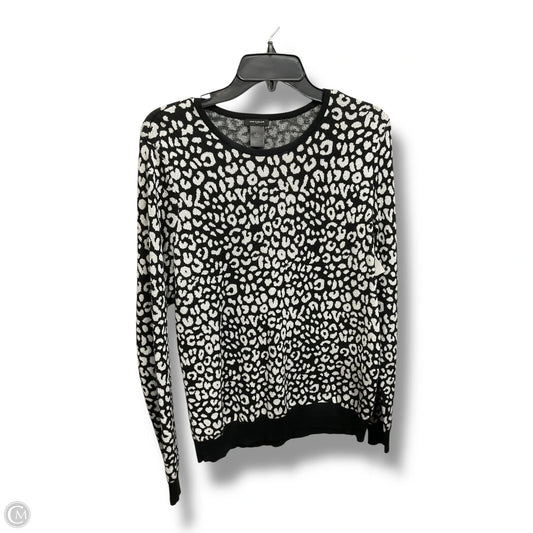 Sweater By Ann Taylor In Black & White, Size: L