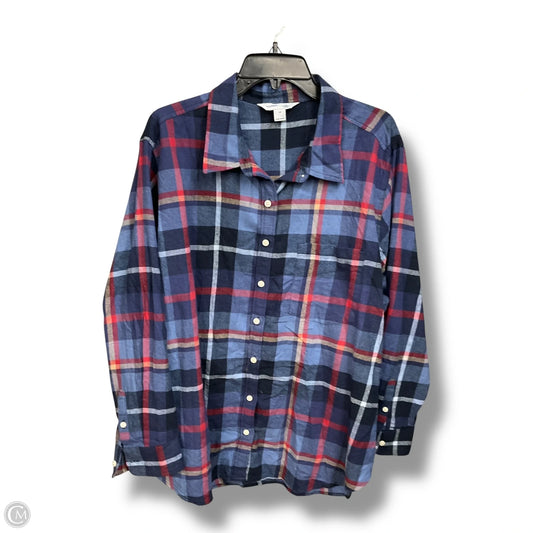 Blouse Long Sleeve By Old Navy In Blue, Size: 3x