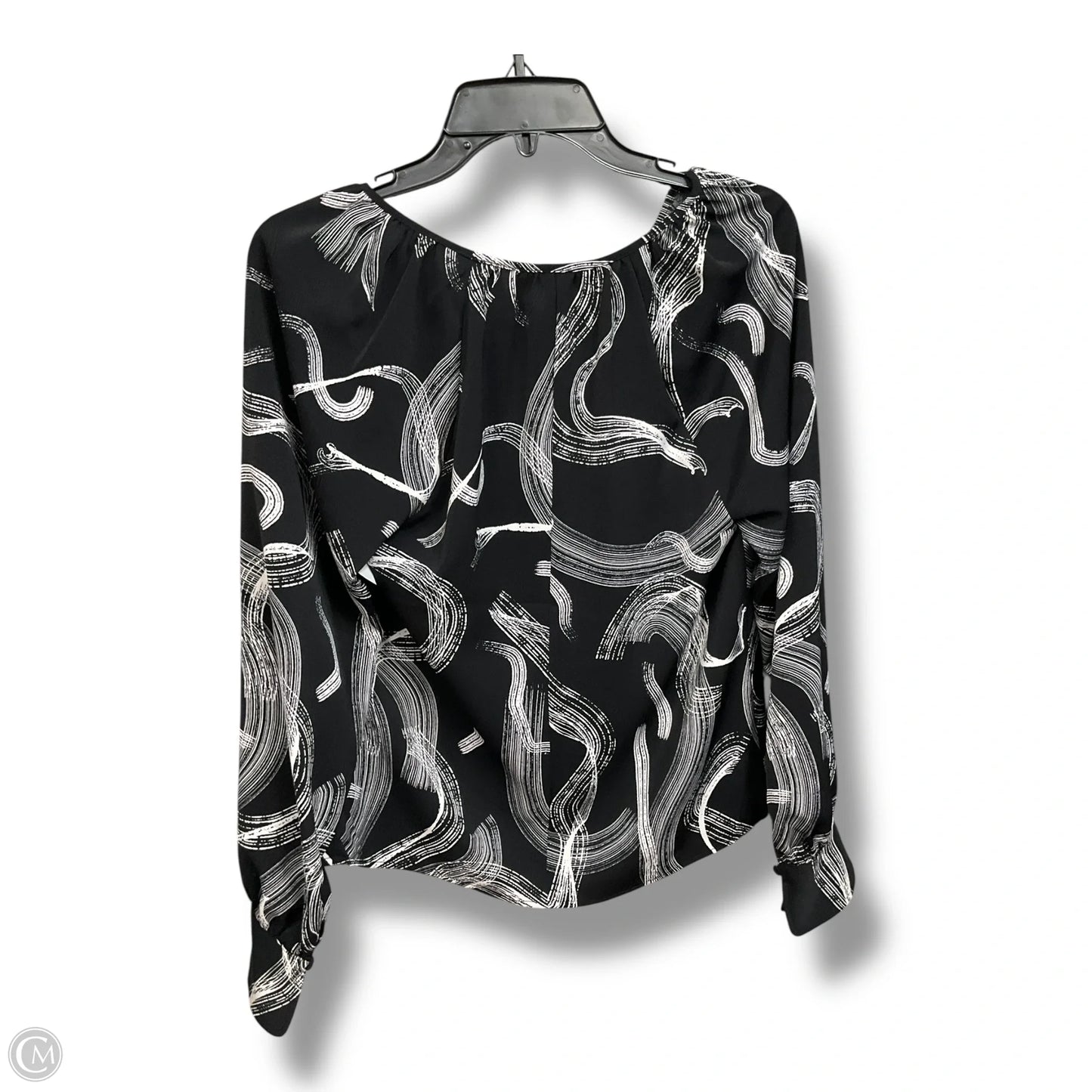 Top Long Sleeve By Nine West In Black & White, Size: Xs
