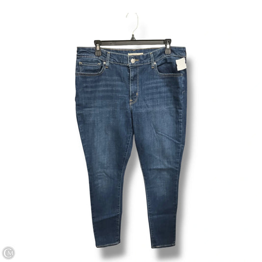 Jeans Skinny By Levis In Blue Denim, Size: 10