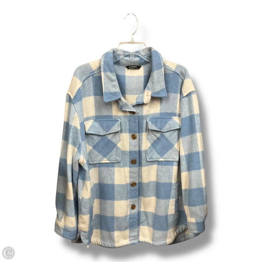 Jacket Fleece By Clothes Mentor In Blue & White, Size: Xxl