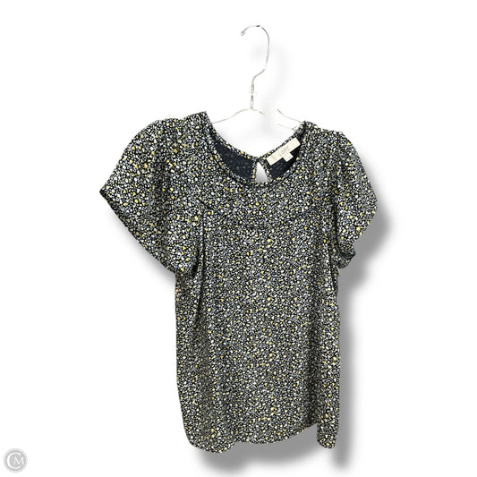 Top Short Sleeve By Loft In Floral Print, Size: S