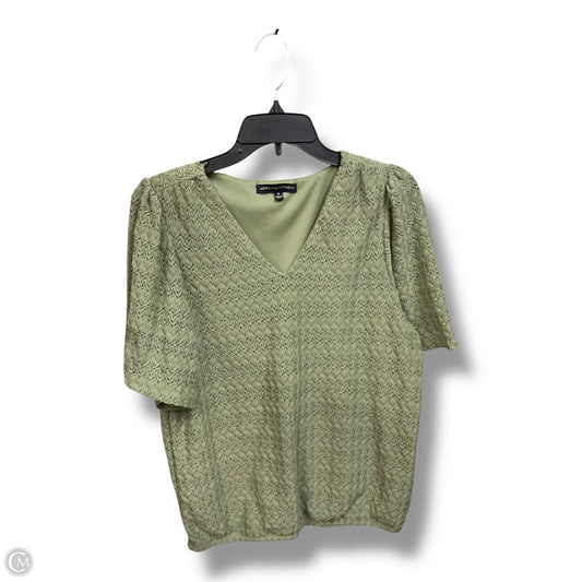 Top Short Sleeve By Adrienne Vittadini In Green, Size: M