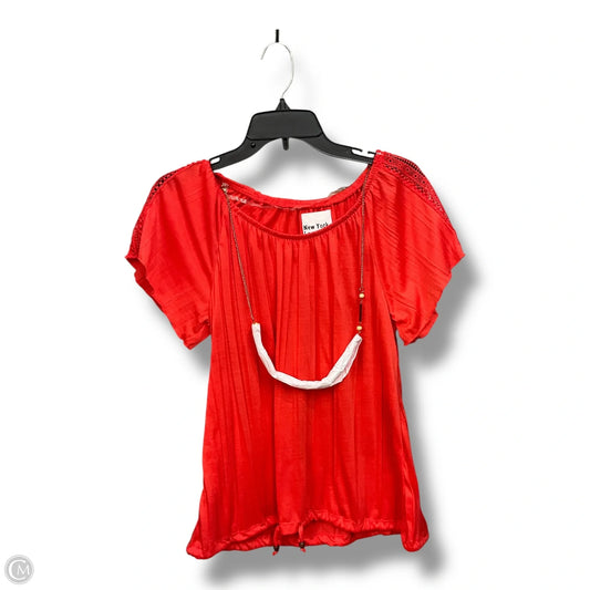 Top Short Sleeve By New York Laundry In Red, Size: M