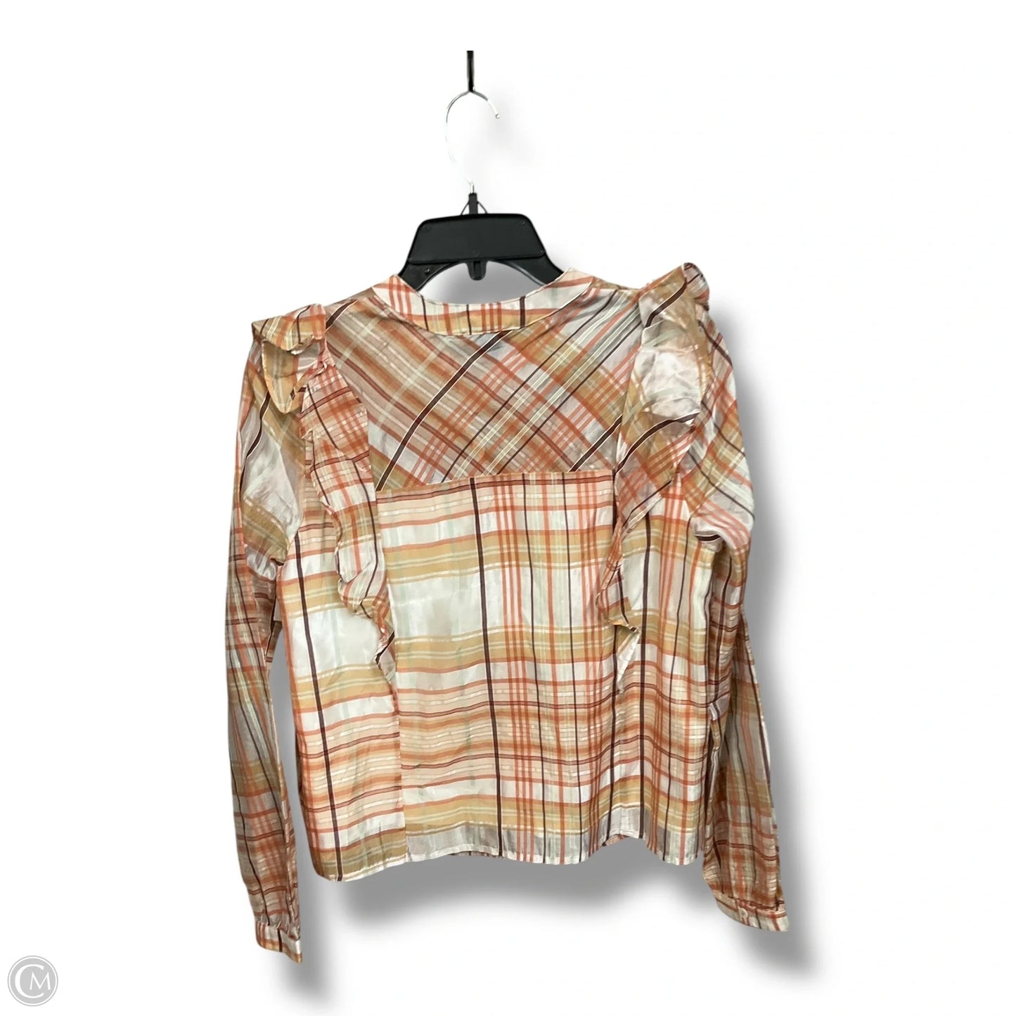 Top Long Sleeve By Current Air In Striped Pattern, Size: S