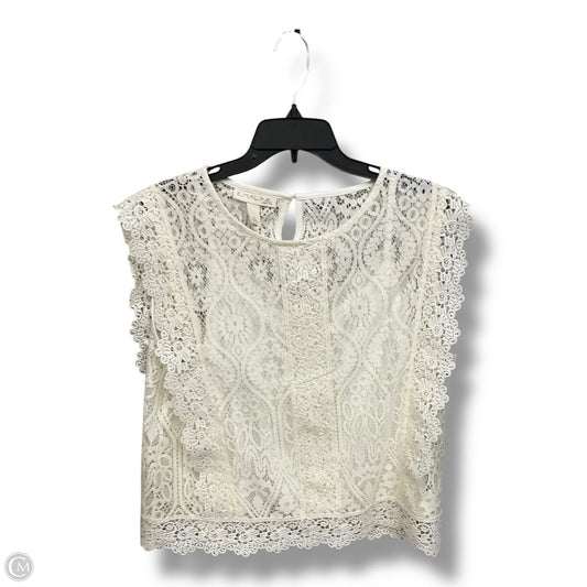 Top Sleeveless By Emaline In White, Size: Lp