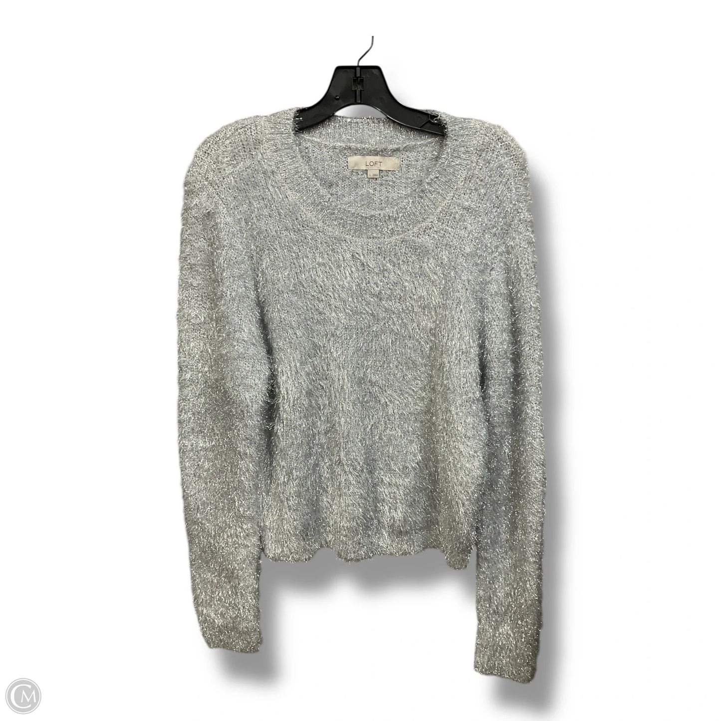 Sweater By Loft In Grey, Size: L