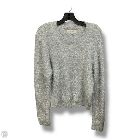 Sweater By Loft In Grey, Size: L