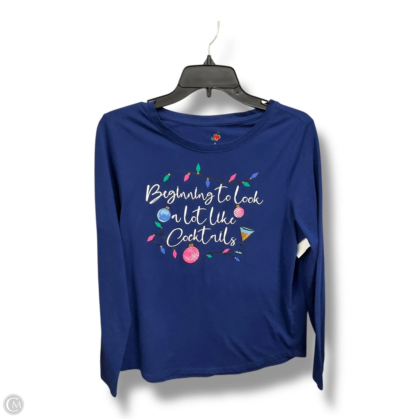 Top Long Sleeve By Clothes Mentor In Blue, Size: L
