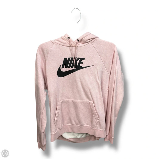Sweatshirt Hoodie By Nike Apparel In Plaid Pattern, Size: S