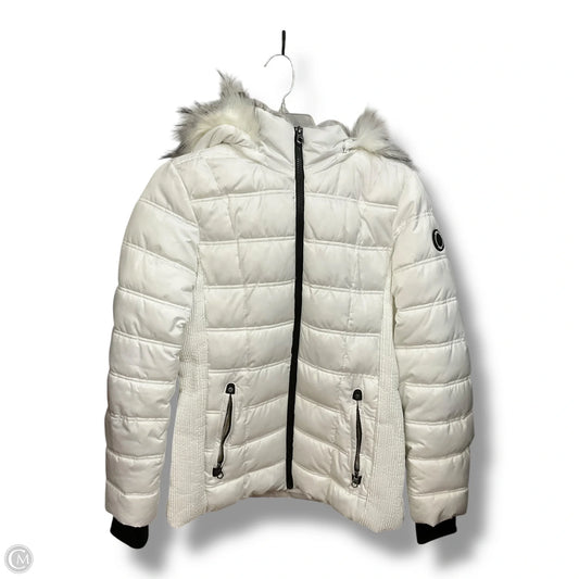 Coat Puffer & Quilted By Nautica In White, Size: M