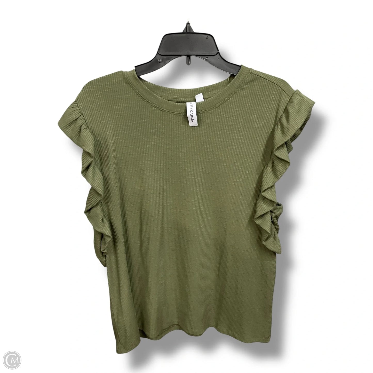 Top Sleeveless By Grace + Karma In Green, Size: 1x