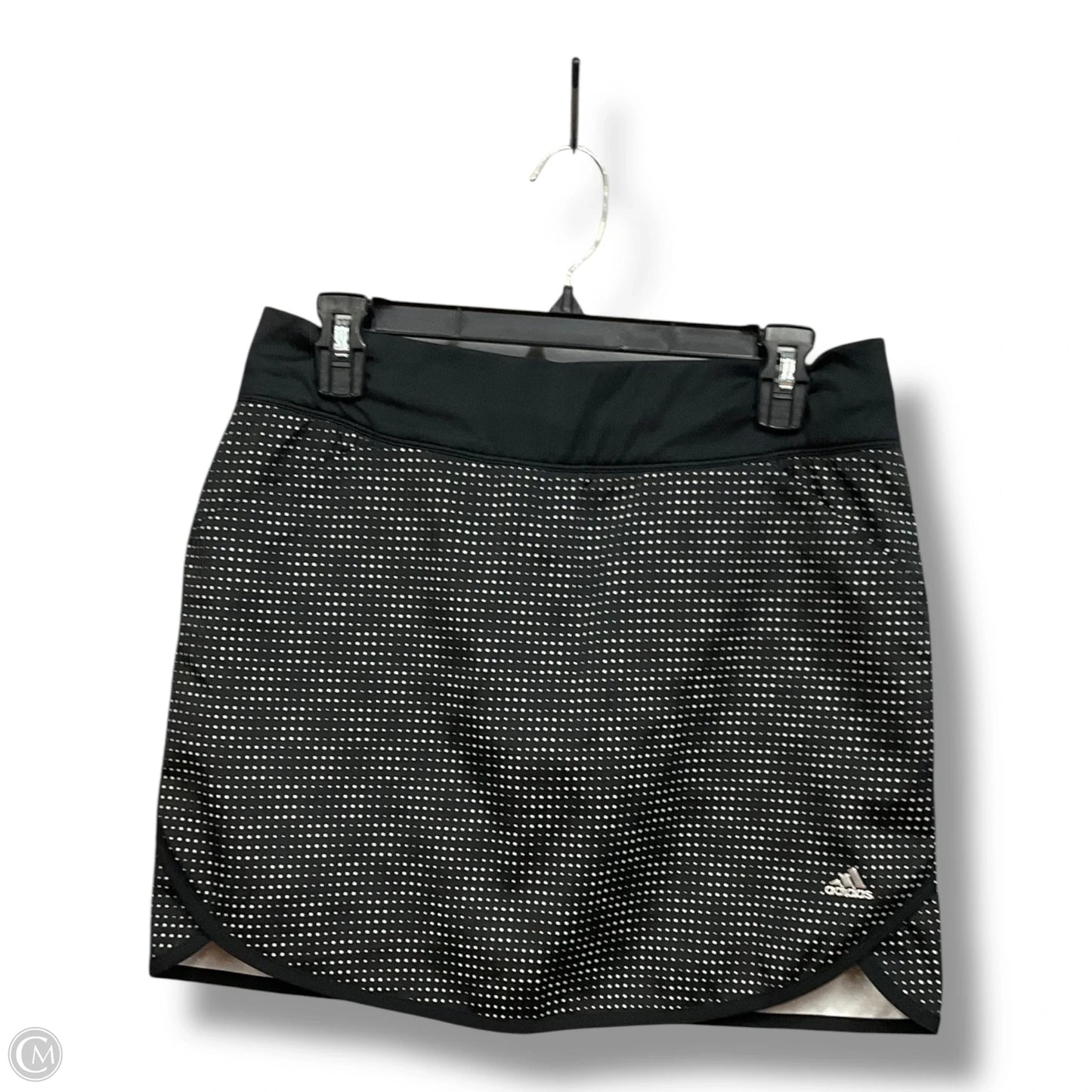 Athletic Skort By Adidas In Black & White, Size: S