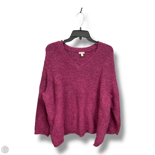 Sweater By Sonoma In Purple, Size: 3x