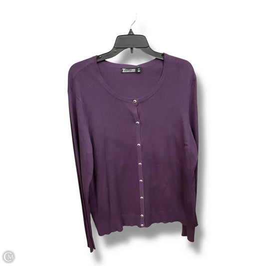 Cardigan By New York And Co In Purple, Size: Xxl