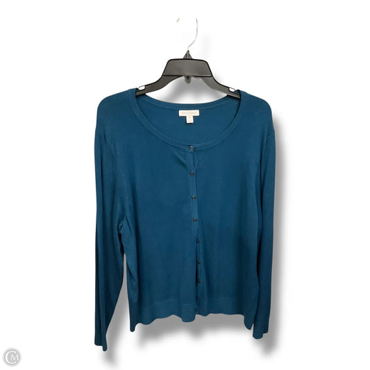 Cardigan By Charter Club In Teal, Size: Xxl