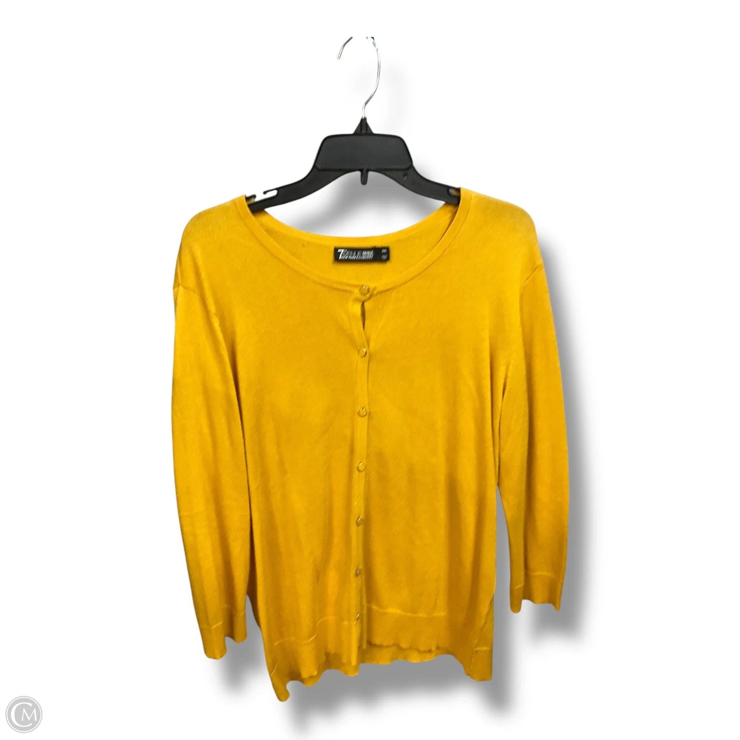 Cardigan By New York And Co In Yellow, Size: Xxl