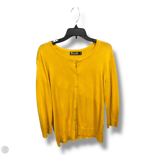 Cardigan By New York And Co In Yellow, Size: Xxl