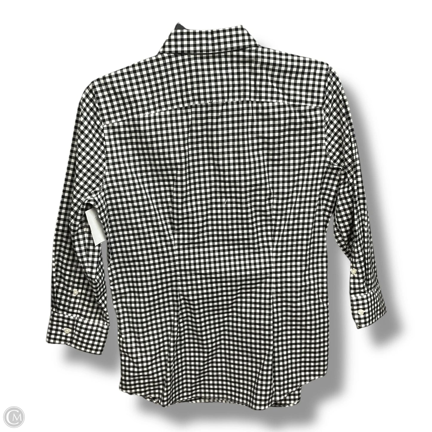 Top Long Sleeve By Chaps In Black & White, Size: S