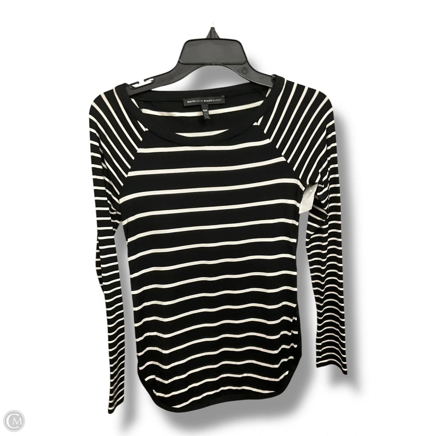 Top Long Sleeve By White House Black Market In Striped Pattern, Size: Xxs