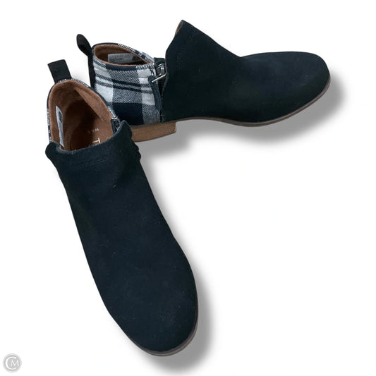 Boots Ankle Heels By Toms In Plaid Pattern, Size: 6.5