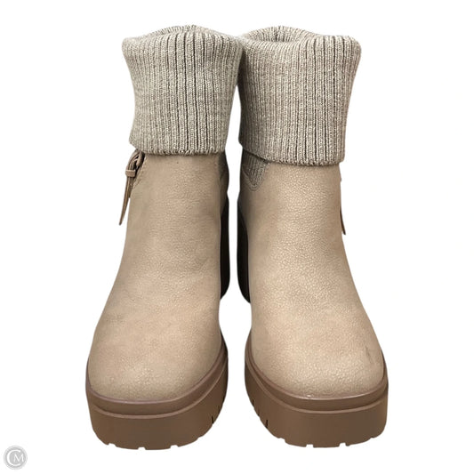 Boots Ankle Heels By Soda In Tan, Size: 6