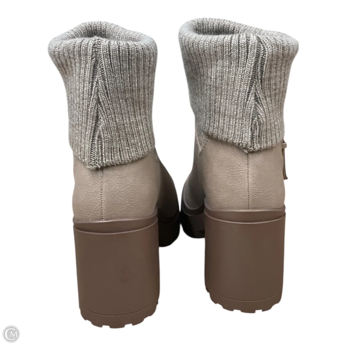Boots Ankle Heels By Soda In Tan, Size: 6