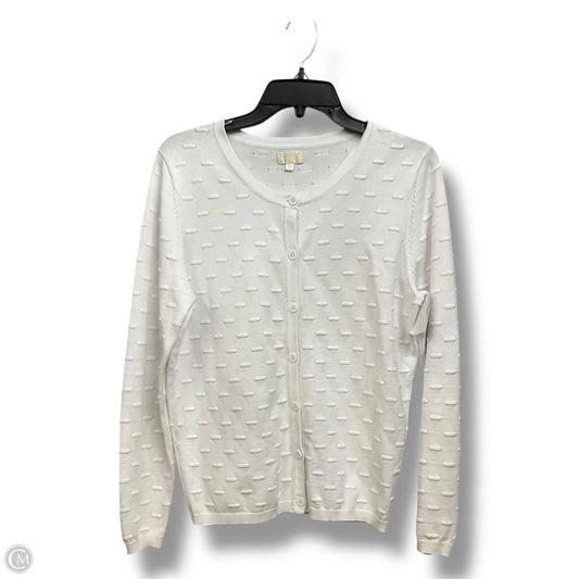 Cardigan By Clothes Mentor In White, Size: M