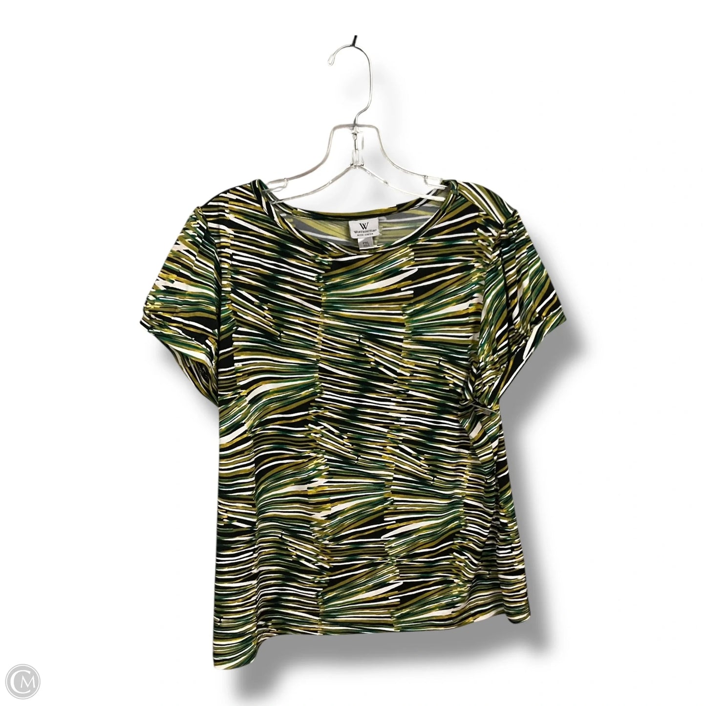 Top Short Sleeve By Worthington In Green, Size: Xlp