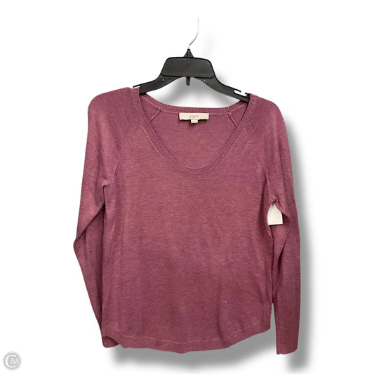 Top Long Sleeve By Loft In Purple, Size: S