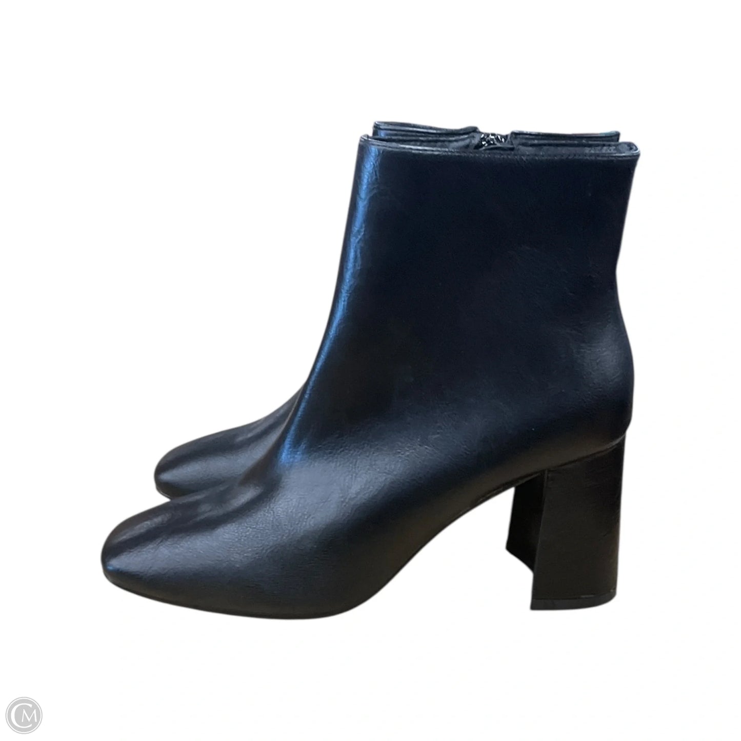 Boots Ankle Heels By Clothes Mentor In Black, Size: 6