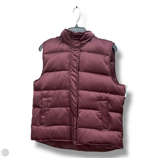 Vest Puffer & Quilted By Inc In Maroon, Size: L
