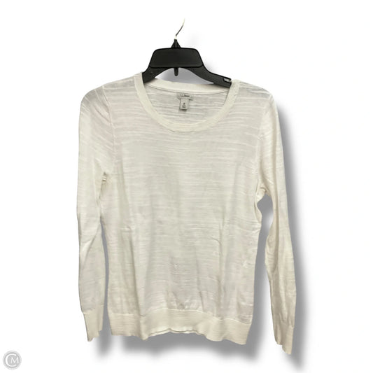 Top Long Sleeve By L.l. Bean In White, Size: M