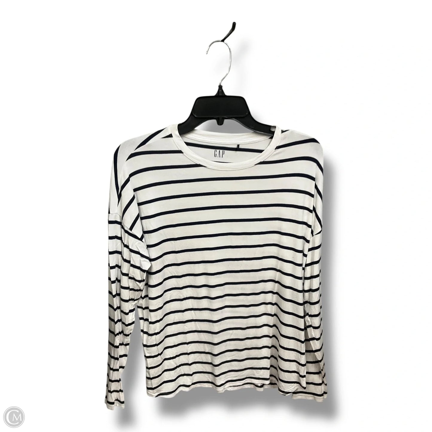 Top Long Sleeve By Gap In Striped Pattern, Size: M