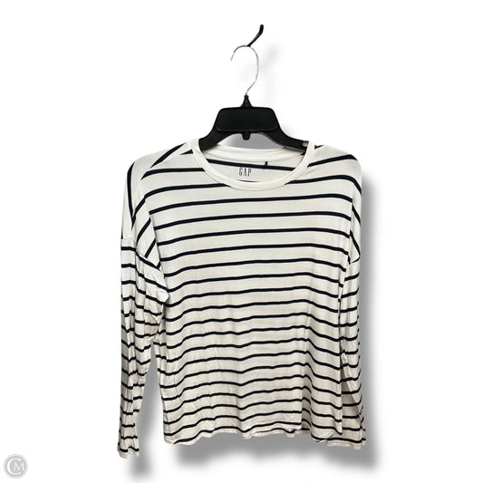 Top Long Sleeve By Gap In Striped Pattern, Size: M