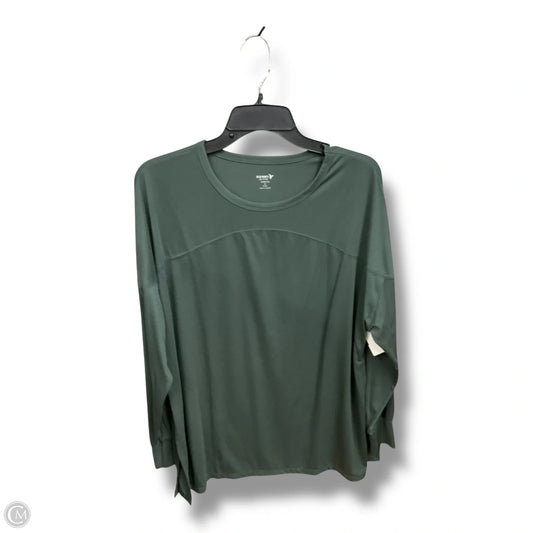 Athletic Top Long Sleeve Collar By Old Navy In Green, Size: M