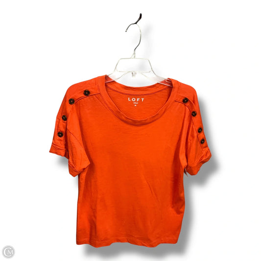 Top Short Sleeve By Loft In Orange, Size: M