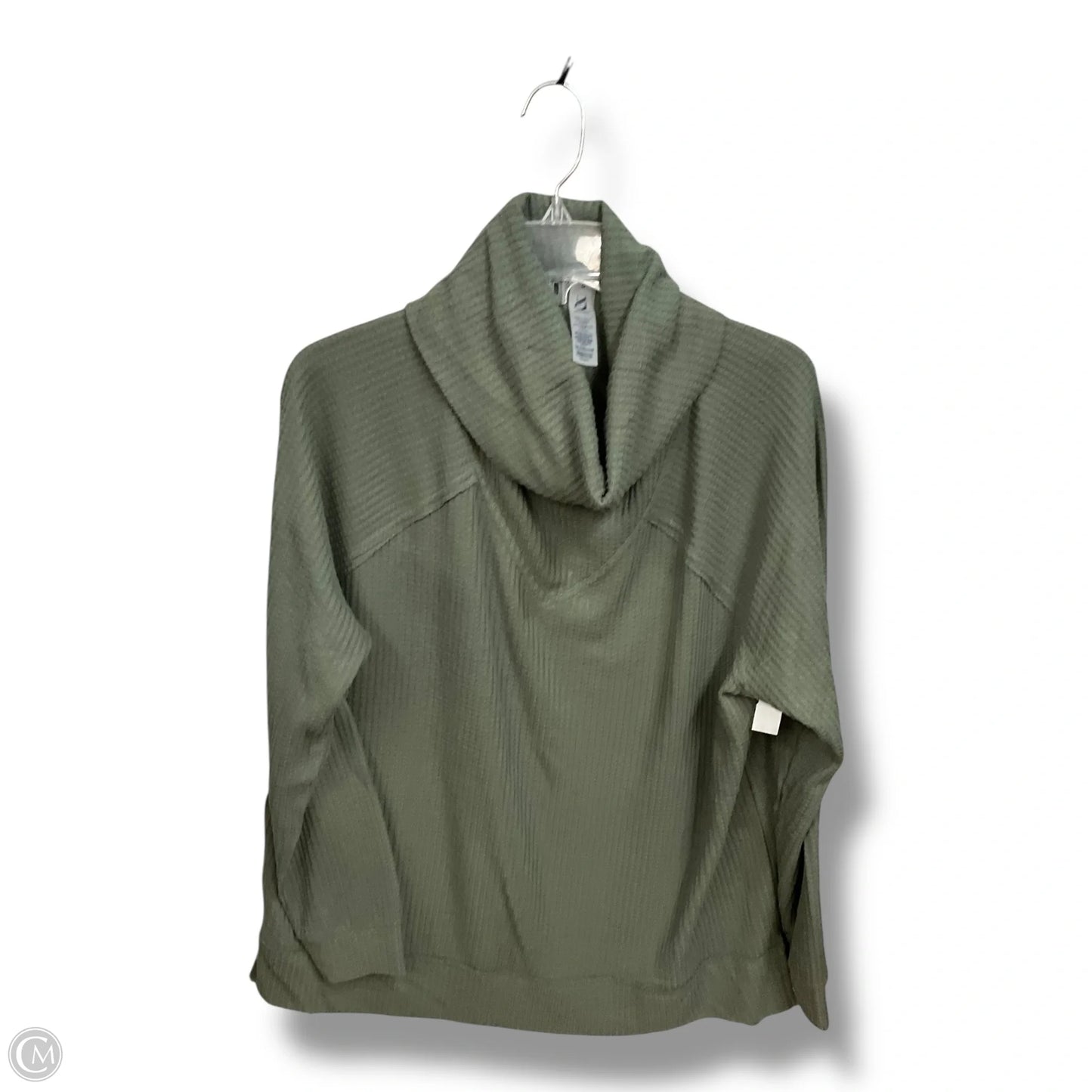 Athletic Top Long Sleeve Collar By Lou And Grey In Green, Size: M