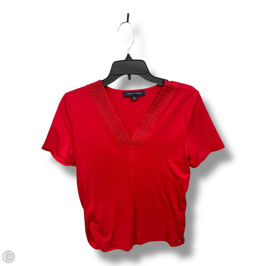 Top Short Sleeve By Tommy Hilfiger In Red, Size: L