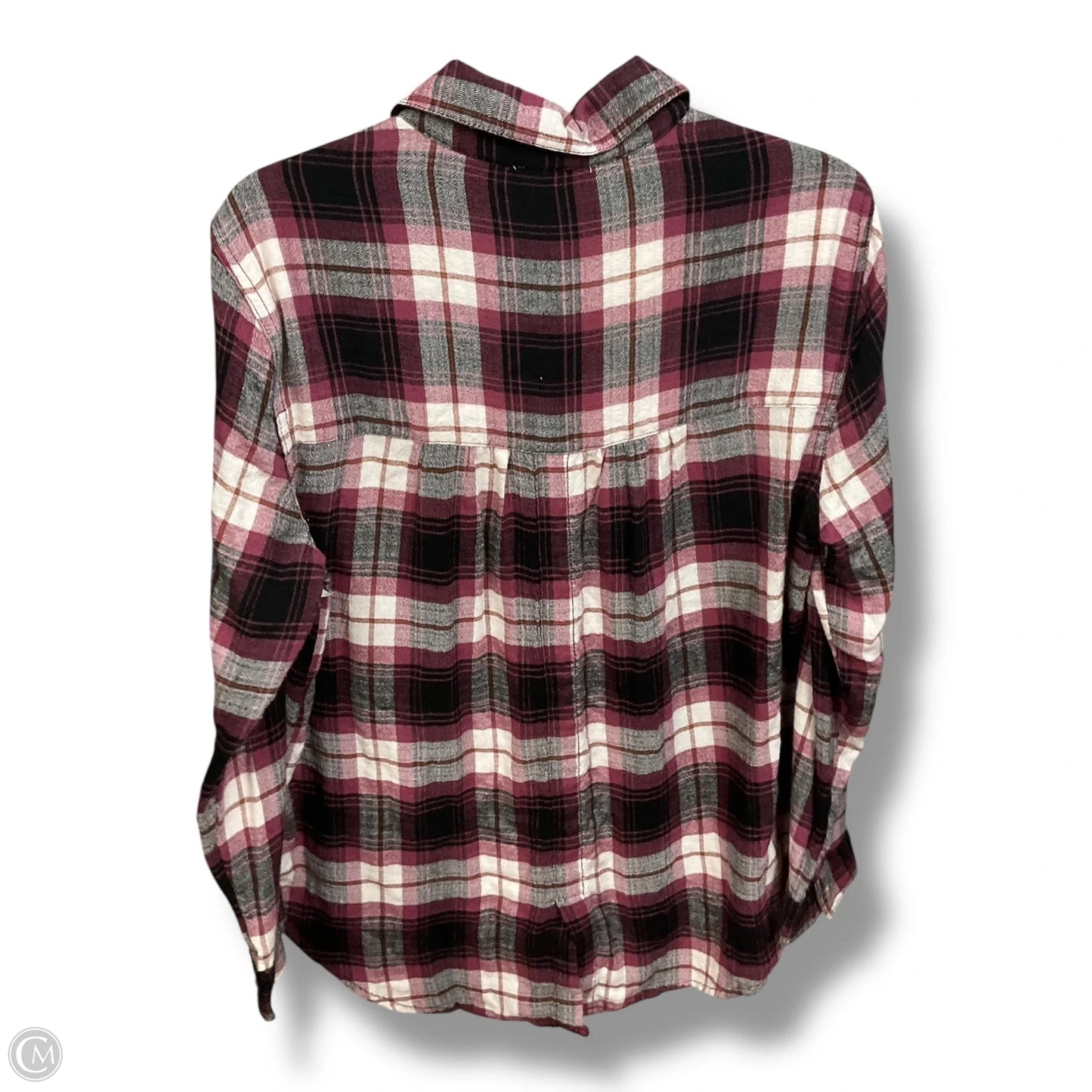 Tunic Long Sleeve By Beachlunchlounge In Plaid Pattern, Size: L