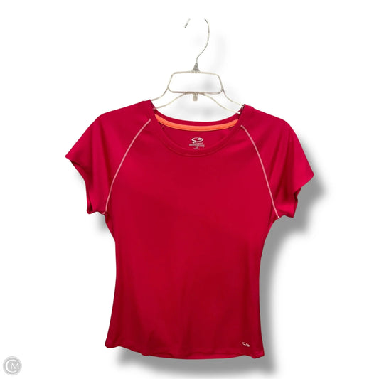 Athletic Top Short Sleeve By Champion In Pink, Size: L