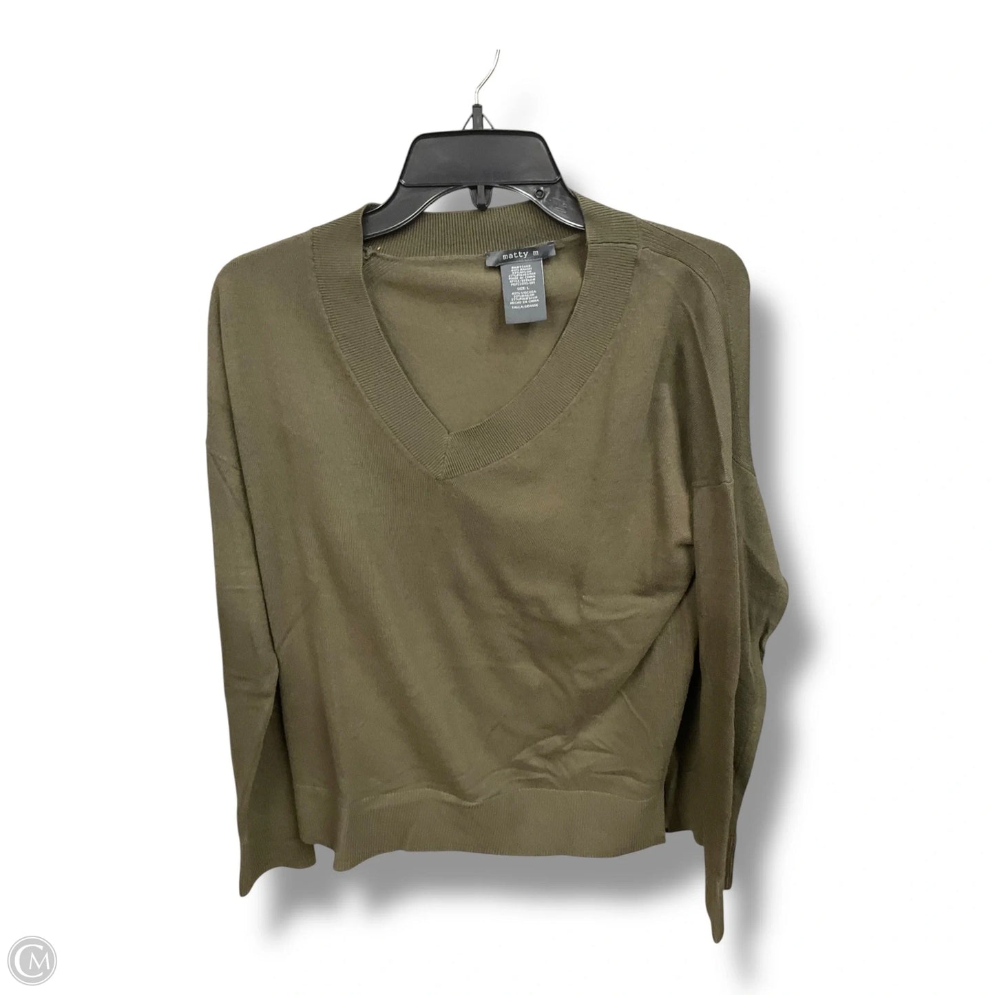 Top Long Sleeve By Matty M In Green, Size: L