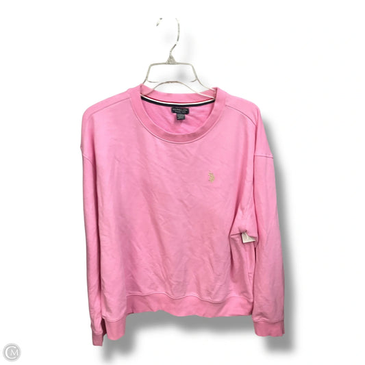 Top Long Sleeve By Us Polo Assoc In Pink, Size: Xl