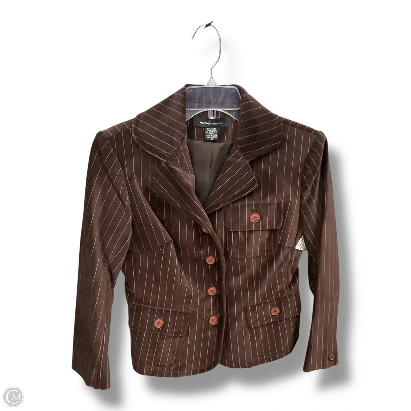 Jacket Other By Moda Intl In Brown, Size: S
