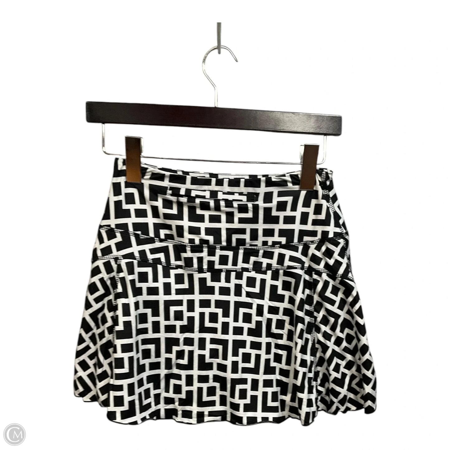 Athletic Skort By Gottex In Black & White, Size: S