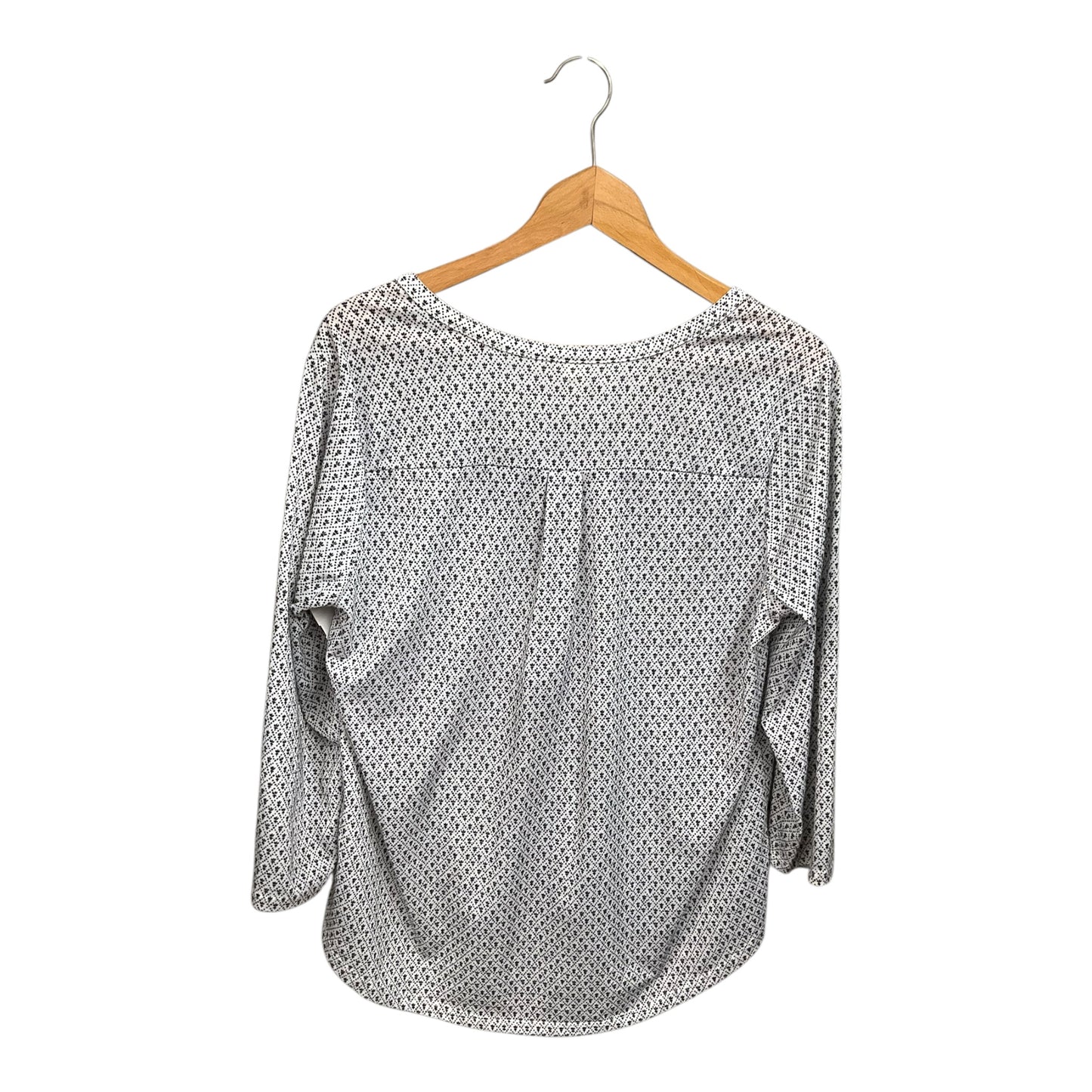 Top Long Sleeve By H&m In Black & White, Size: L