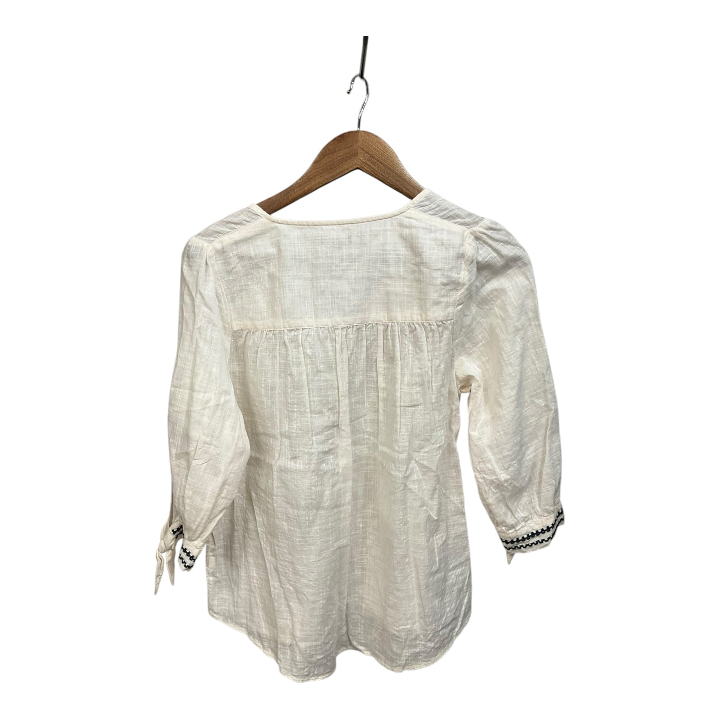 Blouse 3/4 Sleeve By Falls Creek In White, Size: S