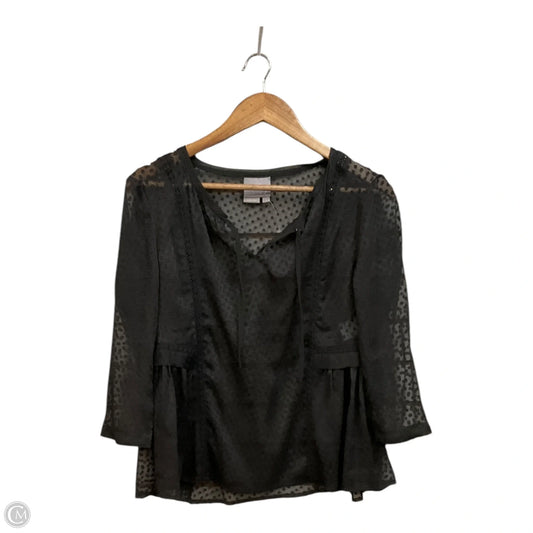 Blouse 3/4 Sleeve By Cmc In Black, Size: S